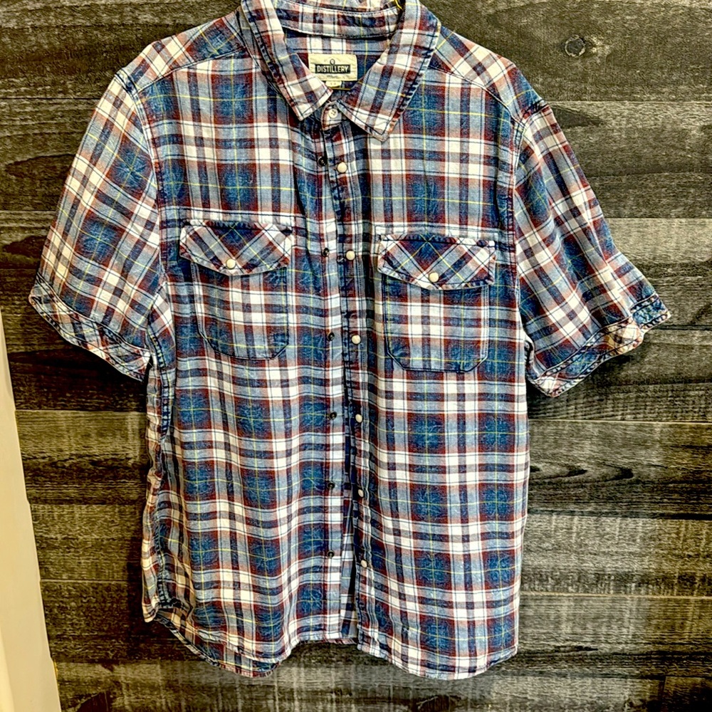 Mens checker button up shirt